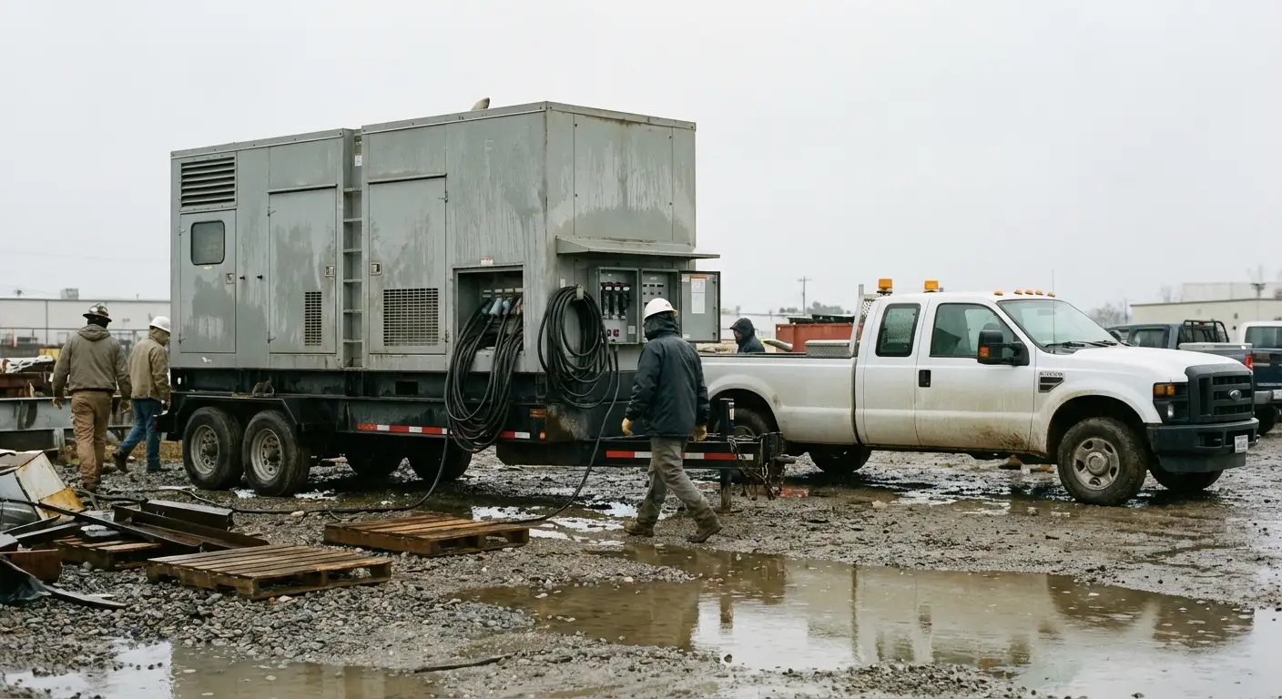 Commercial generator rental unit ready for deployment in National City, CA