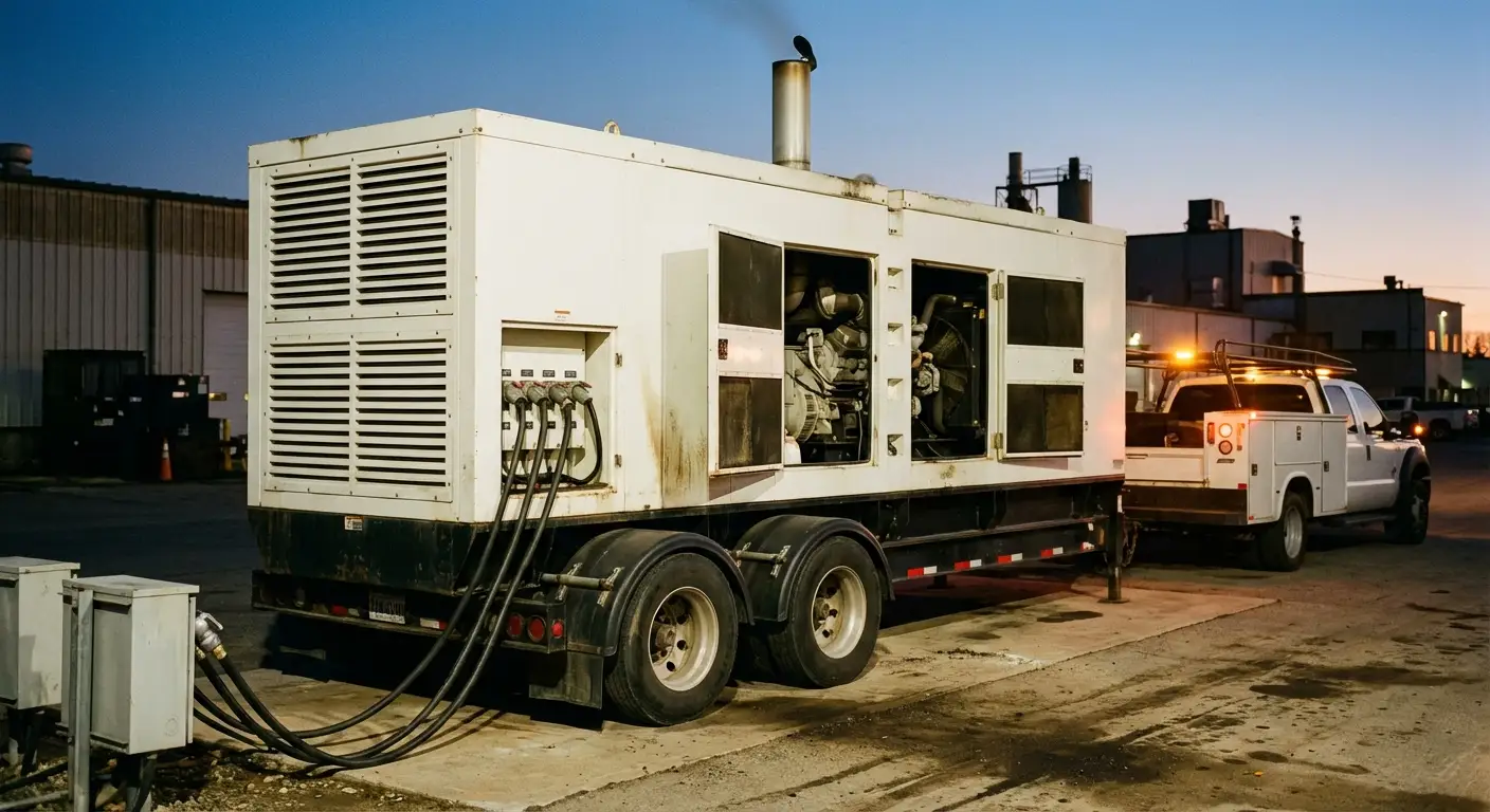 Commercial generator rental background in National City, CA