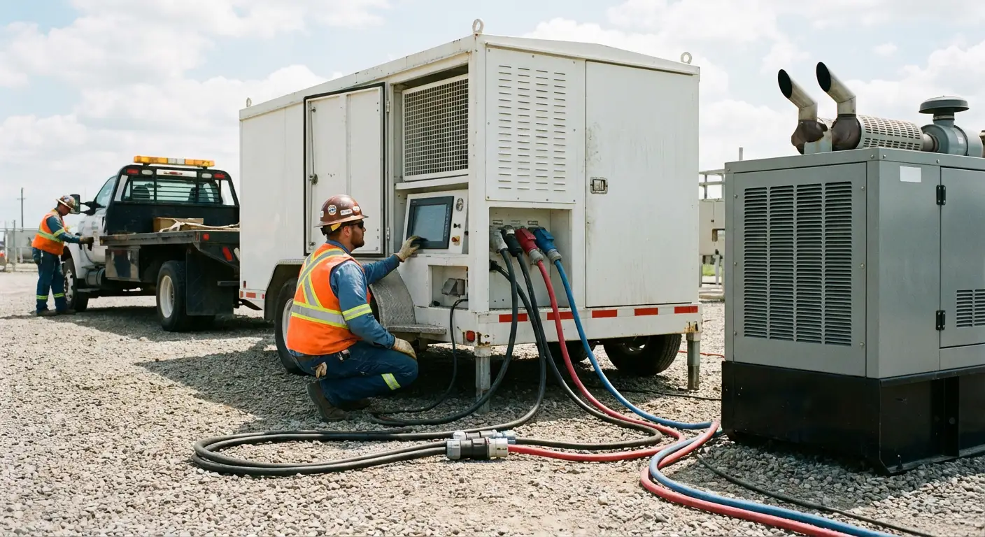 Load bank testing equipment setup in National City, CA