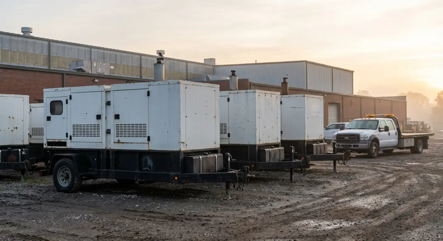 Industrial generator setup during planned shutdown in National City, CA
