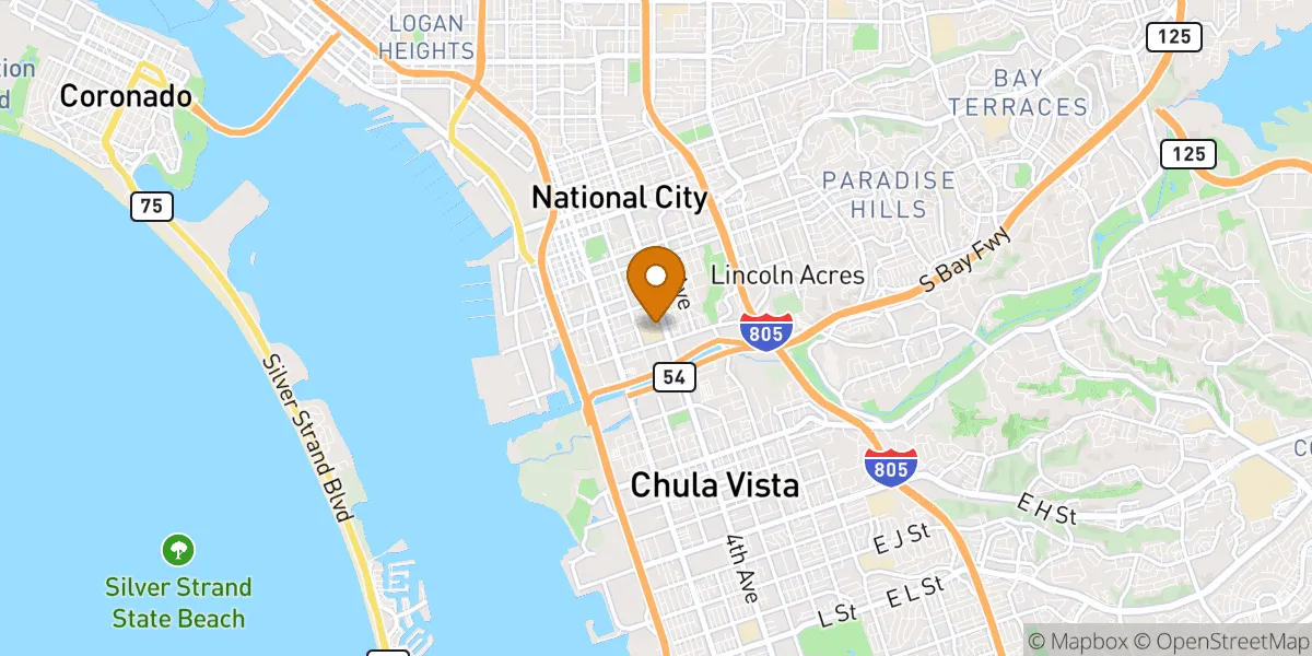 Downtown National City neighborhood map in National City, CA