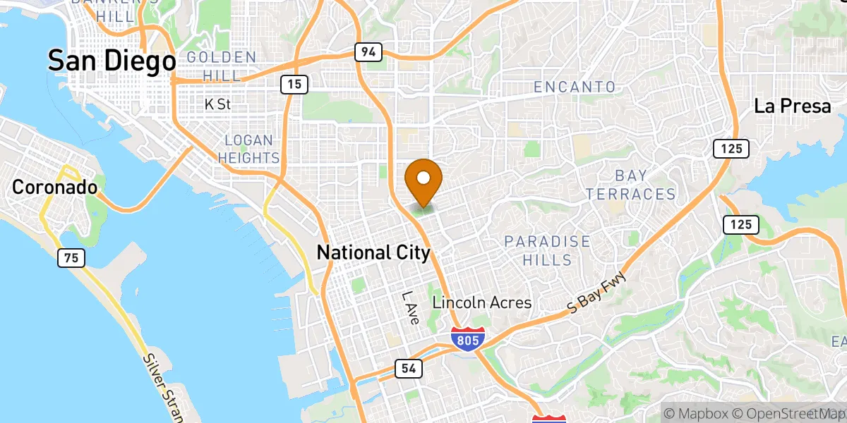 el neighborhood map in National City, CA