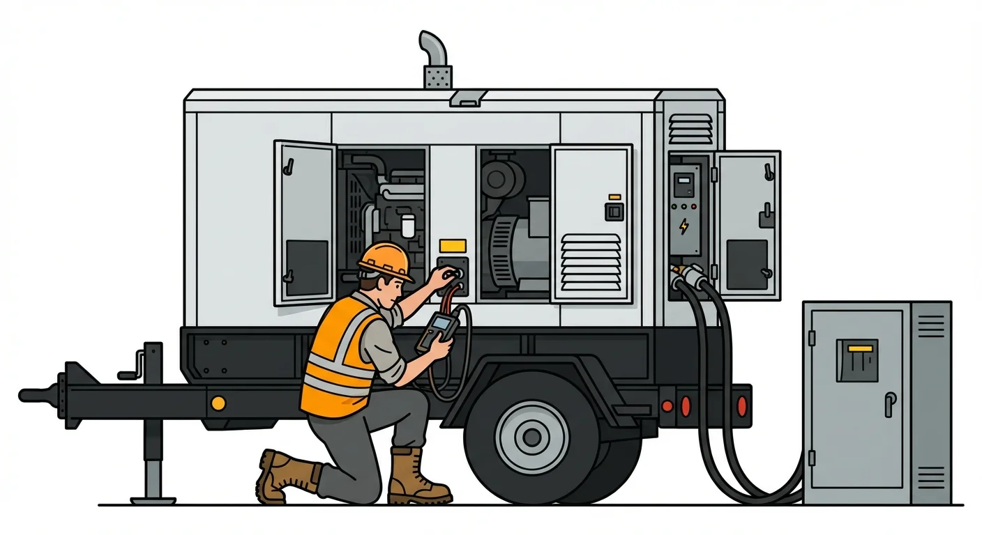 Infographic showing common sources of generator downtime in National City, CA